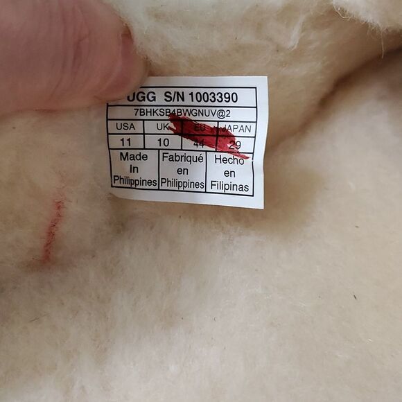 UGG Olsen Slipper Moccasin Chestnut Suede Wool Loafer Men's US 11 NIB - Picture 11 of 14